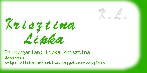 krisztina lipka business card